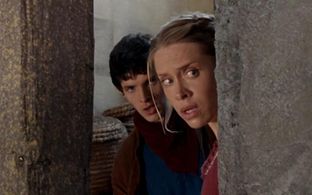 Still of Beth Cordingly and Colin Morgan, MERLIN