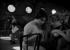 Paul Bisciglia, Giani Esposito, Noëlle Leiris, and Betty Schneider in Paris Belongs to Us (1961)