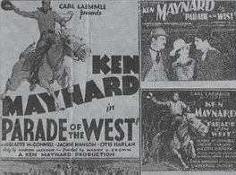 Otis Harlan, Ken Maynard, Gladys McConnell, and Tarzan in Parade of the West (1930)