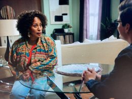 Andrea Davis as Shauna Harris with Justin Kelly in Hudson & Rex (2019).