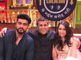 Arjun Kapoor, Chetan Bhagat, and Shraddha Kapoor in The Kapil Sharma Show (2016)