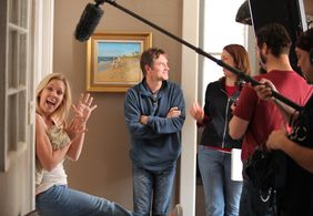 On the set of Meet the Wilsons.