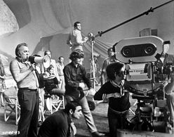 Federico Fellini and Giuseppe Rotunno in Fellini's Casanova (1976)