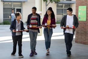 Brett Gray, Diego Tinoco, Jason Genao, and Sierra Capri in On My Block (2018)