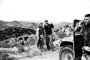 Sean Mullin (dir.) with Danny Bruckert & Zach McGowan on set of SADIQ