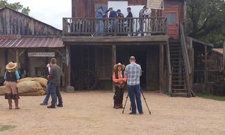 On set Adventures of Pepper and Paula