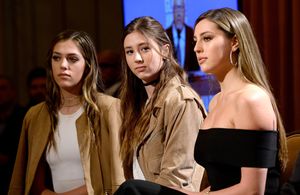 Sophia Rose Stallone, Sistine Rose Stallone, and Scarlet Rose Stallone at an event for 73rd Golden Globe Awards (2016)
