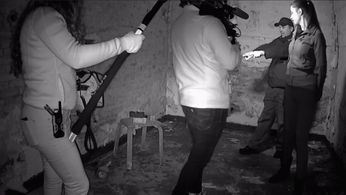 Holly Stevens and Paul Andrew Kimball in Haunted (2017)