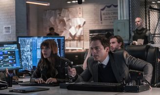 Justin Kirk and Caitlin Stasey in APB (2017)