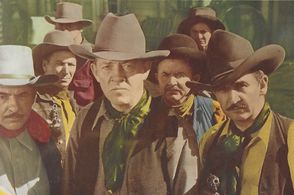 Buck Bucko, Tom London, Charles King, Tracy Layne, and Wes Warner in Guns and Guitars (1936)