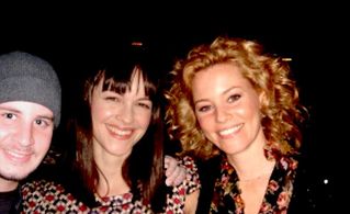 J.P. Riley with Susan May Pratt and Elizabeth Banks at their dual birthday celebration...the ladies share a birthday.
