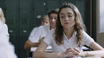 Michael Bonini and Natalie Dyer in YES, GOD, YES