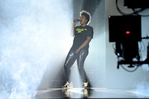 Leslie Jones and Kevin Mazur at an event for 2021 MTV Movie & TV Awards (2021)