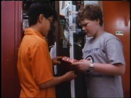 Siluck Saysanasy and Duncan Waugh in Degrassi High (1987)
