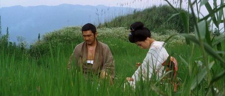 Shintarô Katsu and Kayo Mikimoto in Zatoichi and the Fugitives (1968)