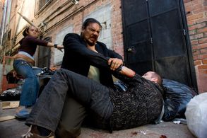 Jason Statham, Efren Ramirez, and Jay Xcala in Crank (2006)