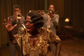 Viola Davis, Colman Domingo, and Chadwick Boseman in Ma Rainey's Black Bottom (2020)