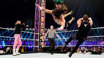 Mansoor Al-Shehail, Nic Nemeth, and Bobby Roode in WWE Super Show-Down (2020)