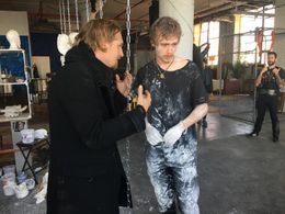 To The Night with Caleb Landry Jones (set pic)