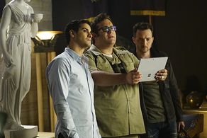 Eddie Kaye Thomas, Elyes Gabel, and Ari Stidham in Scorpion (2014)