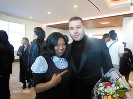 photo with fashion designer Adolfo Sanchez of Next in Fashion at his new fashion showcase event in November 12, 2022