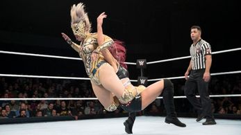 Kay Lee Ray and Ernestina Sugehit Salazar in WWE: Mae Young Classic Women Tournament (2017)