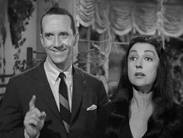 Lee Goodman and Hazel Shermet in The Addams Family (1964)
