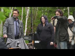 Brock Morgan on set of Cardinal: Blackfly Season