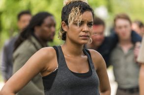 Ross Marquand, Jordan Woods-Robinson, and Elizabeth Faith Ludlow in The Walking Dead (2010)