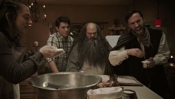 Joel McCrary, Andrew Pifko, Caitlin Carmichael, and Sloane Morgan Siegel in Dwight in Shining Armor: Biffels (2020)