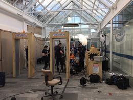 Shooting the opening scene for 