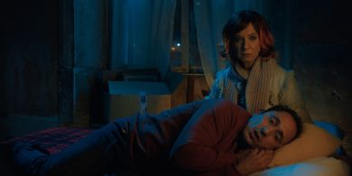 Custódia Gallego and Estêvão Antunes in A Bela América (2023)