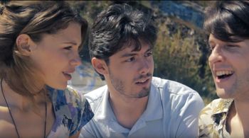 Still of Alice (Ellie Patrikios) Tim (Chris Poole) and Sam (Adam Courtin) in IVTRO