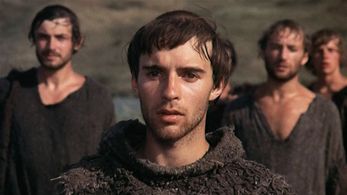 Graham Faulkner, Michael Feast, and Leigh Lawson in Brother Sun, Sister Moon (1972)