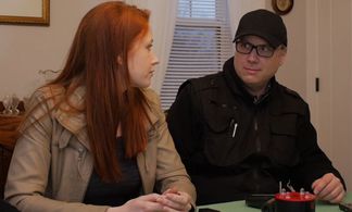 Holly Stevens and Paul Andrew Kimball in Haunted (2017)