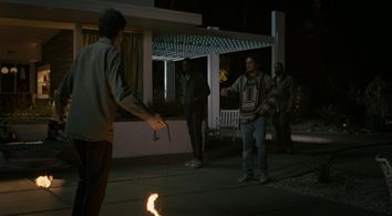 DeRay Davis, Taylor Kowalski, Damson Idris, and Ethan Smart in Snowfall (2017)