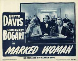 Bette Davis, Mayo Methot, Carlos San Martín, Larry Steers, and Miriam Marlin in Marked Woman (1937)