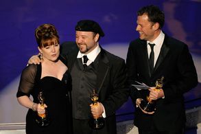 Barney Burman, Mindy Hall, and Joel Harlow at an event for The 82nd Annual Academy Awards (2010)