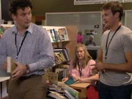 Stephen Ballantyne, Josh Lawson, and Heidi Arena in The Librarians (2007)