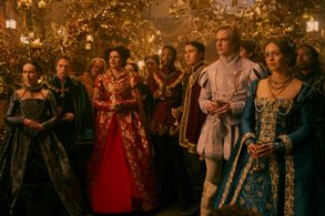 Will Keen, Isabella Brownson, Brandon Grace, Henry Ashton, Kate O'Flynn, and Jason Forbes in My Lady Jane (2024)