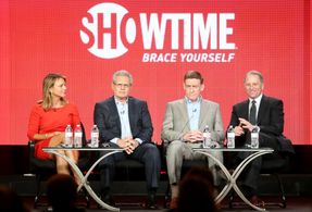 Jeff Fager, Lara Logan, and Armen Keteyian at an event for 60 Minutes Sports (2013)