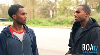 Jared Wofford as 'Travis' working with Moses Jones as 'Ellis' in the @BOAtv360 series 'The Trouble With Going Somewhere'