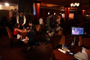 Still from 'The Diner's Club' . With actors Jared Ward, Nathan Moore. DP,Matthias Schubert. Dir,Ricky Lloyd George