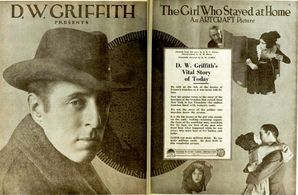 D.W. Griffith, Richard Barthelmess, Carol Dempster, and Adolph Lestina in The Girl Who Stayed at Home (1919)