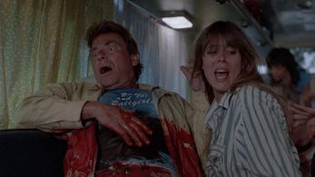 Laura Albert and Ross Hagen in Blood Games (1990)