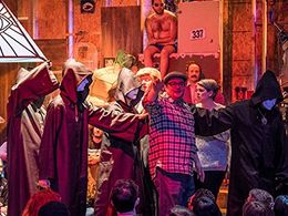 Hallie Bulleit, Chris Gethard, Bethany Hall, David Bluvband, and Bill Florio in The Chris Gethard Show (2015)