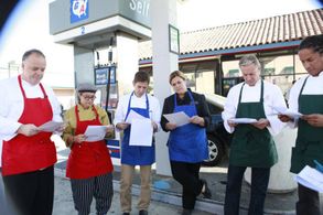 Susan Feniger, Govind Armstrong, and Jimmy Bradley in Top Chef Masters: First Date Dinner (2010)
