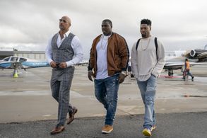 Dwayne Johnson, London Brown, and Donovan W. Carter in Ballers (2015)