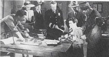 Paul Marion, Jack Mulhall, Ella Neal, William Newell, William Stahl, Robert Wilcox, and Robert Wayne in Mysterious Docto