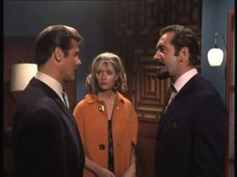 Roger Moore, Lyn Ashley, and John Turner in The Saint (1962)